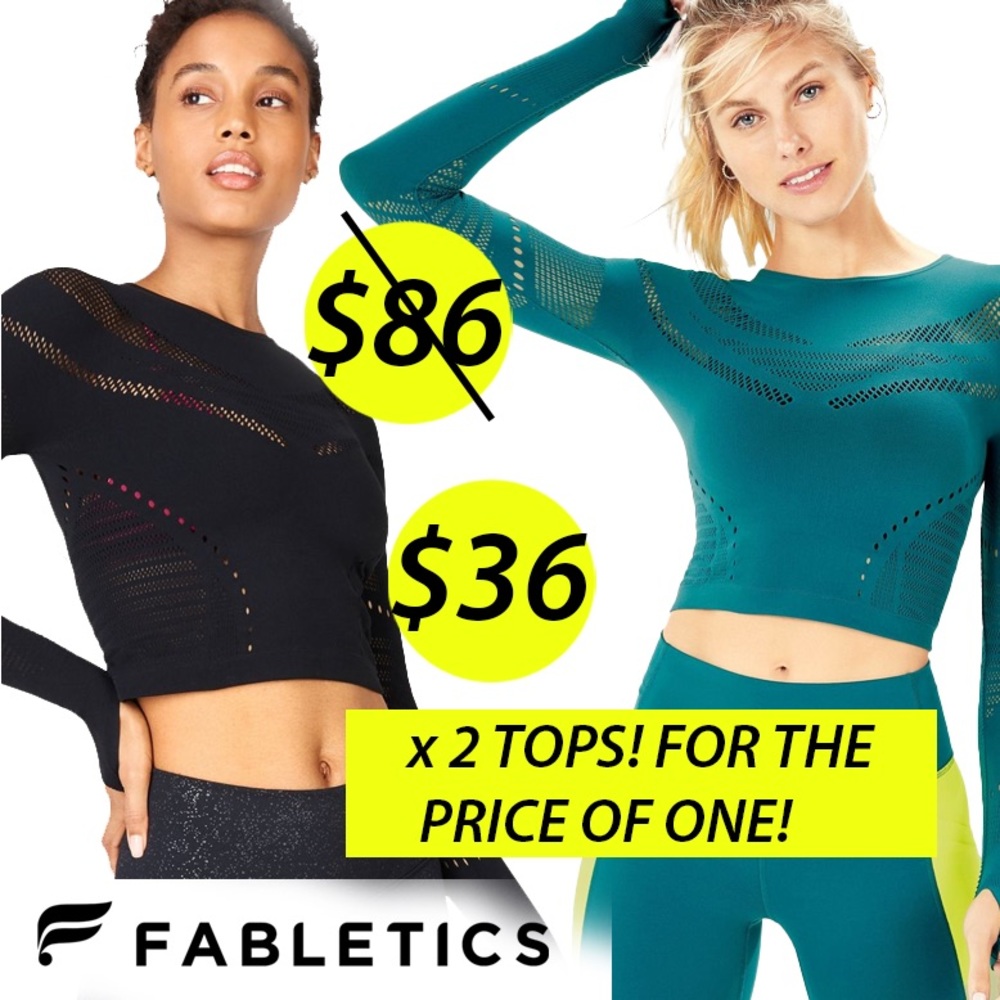 TWO 💚FABLETICS💚 Long Sleeve Athletic Tops for the price of ONE!